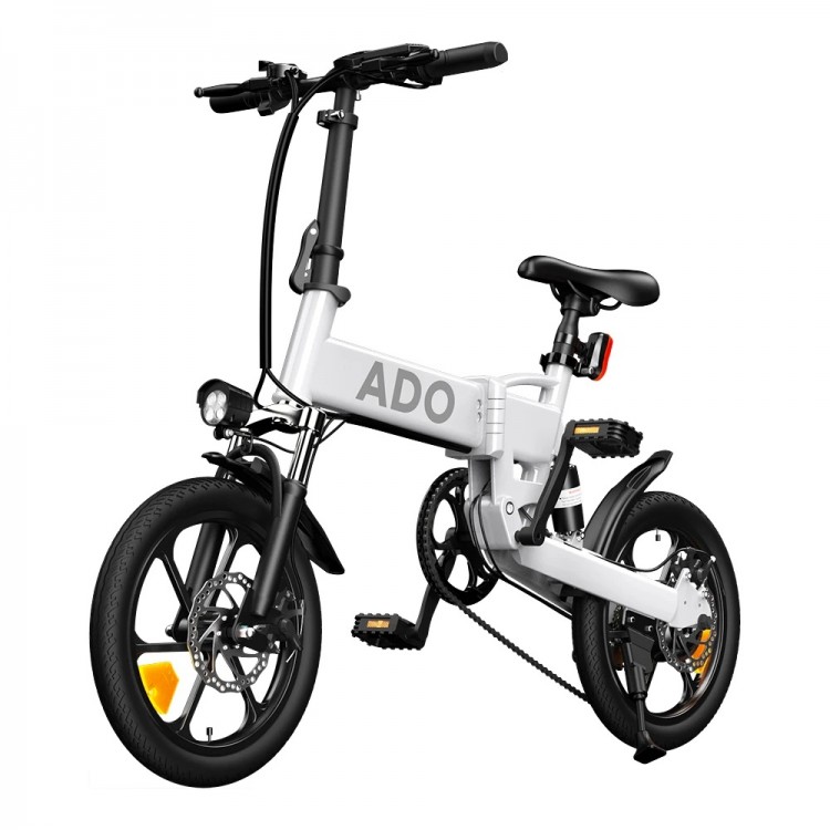 ADO A16+ elektrinis dviratis 350W sulankstomas baltas