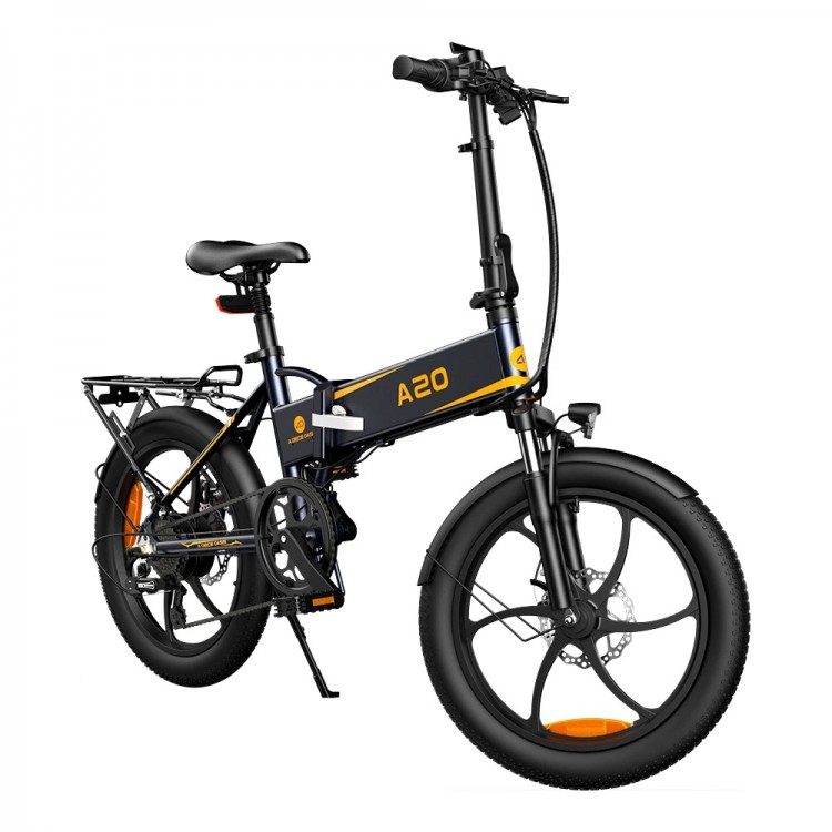 ADO A20 XE elektrinis dviratis sulankstomas pilkas