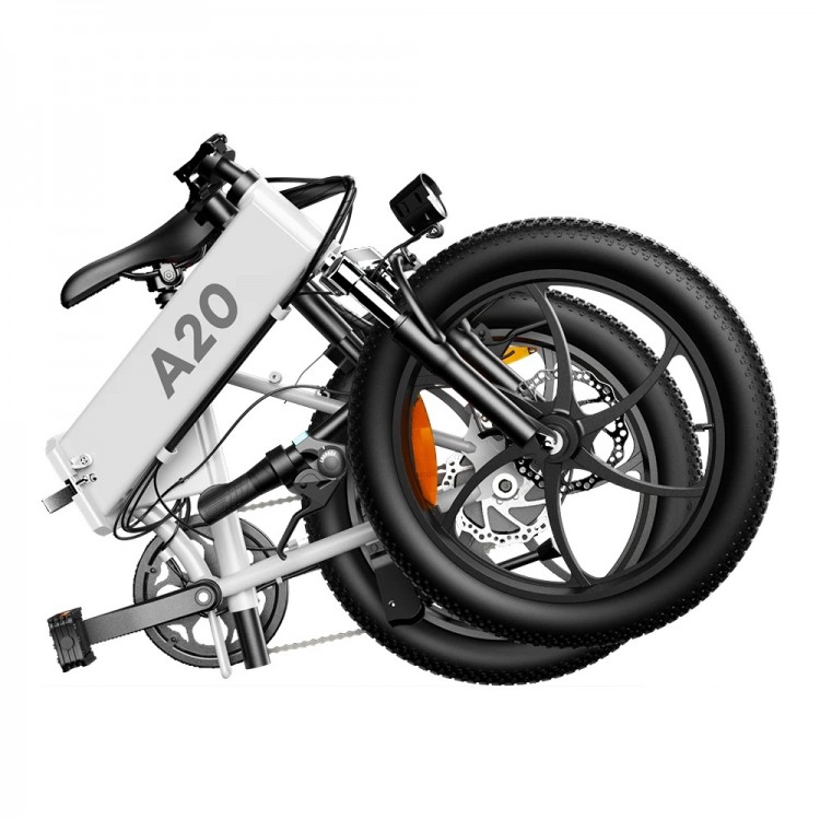 ADO A20+ elektrinis dviratis 350W sulankstomas baltas