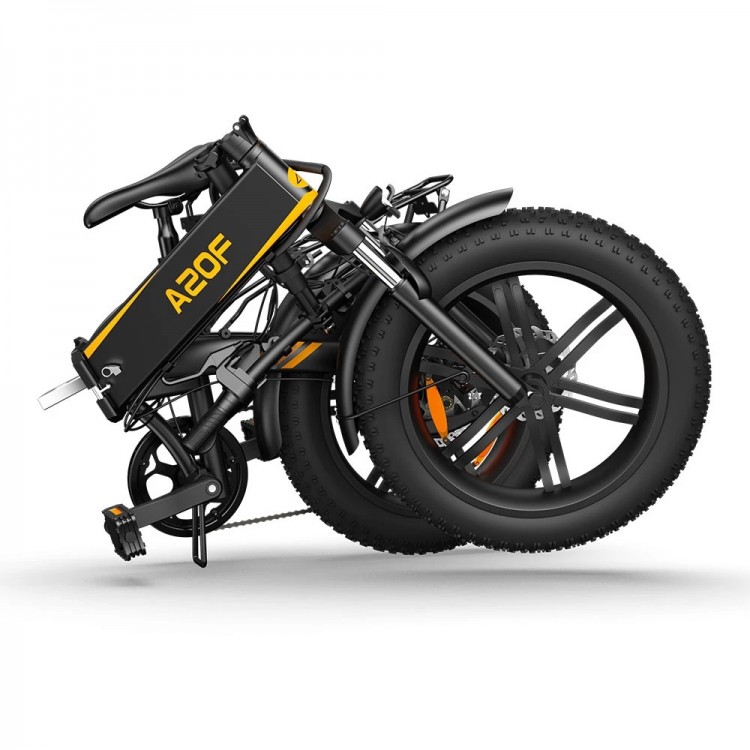ADO A20F XE elektrinis dviratis Fat bike sulankstomas juodas