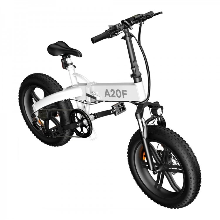 ADO A20F+ elektrinis dviratis Fat bike 500W sulankstomas baltas
