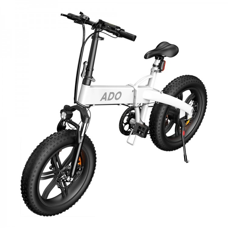 ADO A20F+ elektrinis dviratis Fat bike 500W sulankstomas baltas
