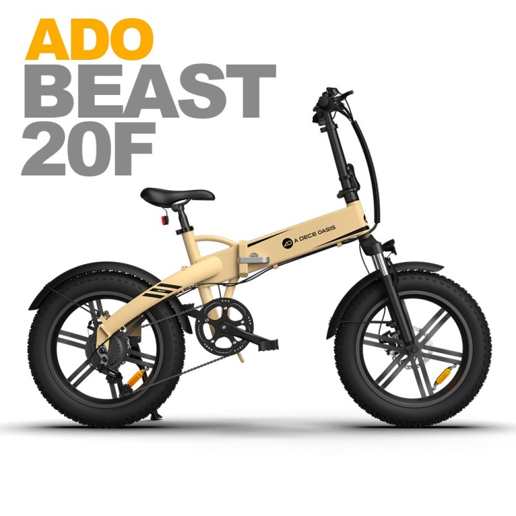 ADO Beast 20F elektrinis dviratis 500W 14.5Ah smėlio sp.