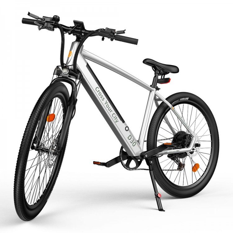 ADO D30 elektrinis dviratis sidabrinis