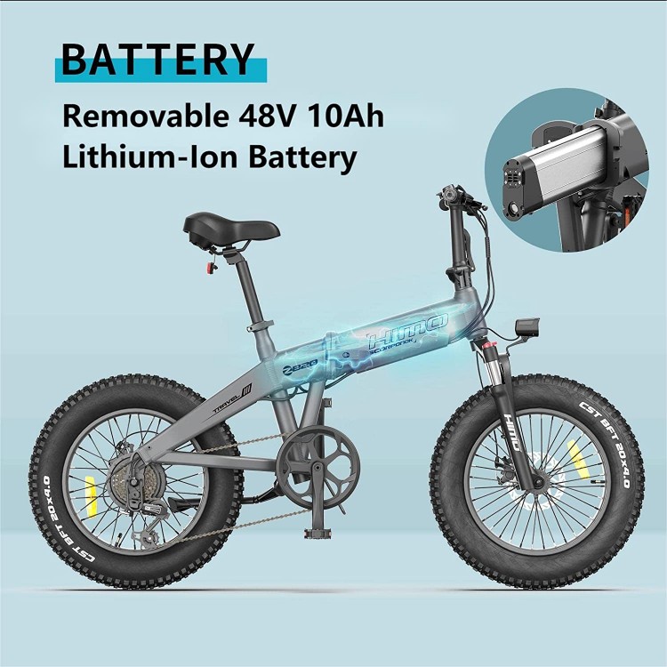 Xiaomi HIMO ZB20 350W elektrinis dviratis Fat bike pilkas
