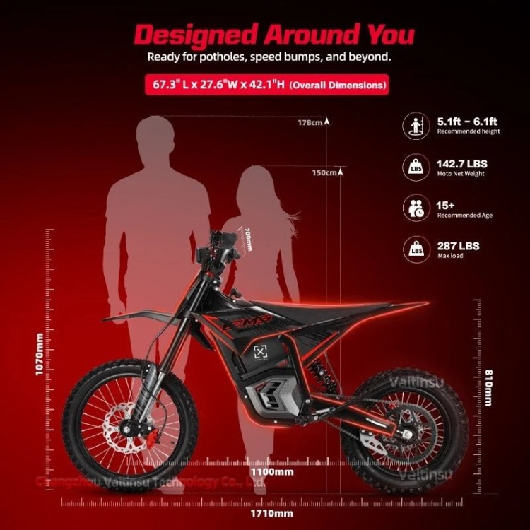 Valtinsu EM-5 PRO elektrinis motociklas off-road dirt bike Valtinsu EM-5 PRO elektrinis motociklas off-road dirt bike