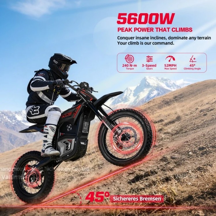 Valtinsu EM-5 PRO elektrinis motociklas off-road dirt bike Valtinsu EM-5 PRO elektrinis motociklas off-road dirt bike